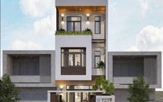 Thiết kế mặt tiền nhà phố không có ban công vẫn đẹp và thoáng sáng như ý