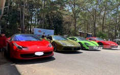 Hết miền Tây, dàn siêu xe Ferrari cực đỉnh của nhà giàu Việt khuấy động tại Đà Lạt trong những ngày Xuân
