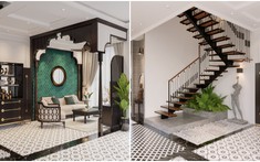 Không thể rời mắt căn biệt thự song lập phong cách Indochine tuyệt đẹp