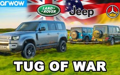 Chứng kiến màn độ sức kéo co giữa Jeep Wrangler Rubicon, Land Rover Defender và Mercedes-Benz G350