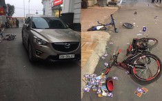Video: Nữ tài xế lái Mazda CX-5 tông 3 cháu bé đi xe đạp trong ngõ tại Hòa Bình