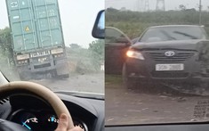 Video: Xe container lao sang làn đường ngược chiều, tông trúng Toyota Camry tại Hưng Yên