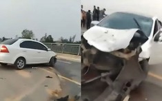 Quảng Trị: Trốn chốt kiểm tra nồng độ cồn, tài xế ô tô tông 4 học sinh trên cầu, 2 em rơi xuống sông