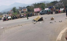 Video hé lộ khoảnh khắc thanh niên đi xe máy phóng như bay, tông trúng xe ben tại Vĩnh Phúc