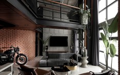 Ấn tượng căn hộ penthouse phong cách công nghiệp vừa sang vừa “chất”