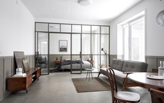 Căn hộ 58m2 phong cách Mid-century thoáng sáng, gọn đẹp