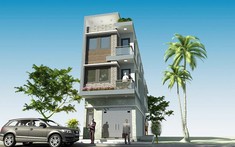 Mẫu thiết kế nhà ống 3 tầng hiện đại dành cho gia đình trẻ có hai con trai