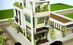 Mẫu nhà ống 3 tầng kết hợp kinh doanh đẹp mê