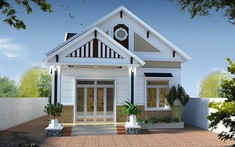 Nhà vườn 1 tầng vùng ngoại ô cho gia đình 3 thành viên