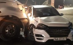 Video: Ô tô Hyundai Tucson lao qua ngã tư như tên bắn, va chạm với xe container trên quốc lộ 5