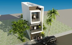 Mẫu thiết kế nhà ống 3 tầng hiện đại trên diện tích đất 60m2