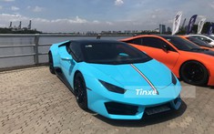 Cận cảnh Lamborghini Huracan dẫn động cầu sau mang bộ áo xanh Baby Blue