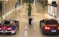 YouTuber thuê một trung tâm mua sắm để tổ chức đua drag giữa Bugatti Veyron và Nissan GT-R
