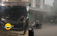 SUV hạng sang Range Rover bốc cháy trong tầng hầm của Tràng Tiền Plaza