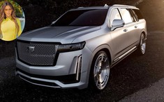 Diện kiến SUV "khủng long" Cadillac Escalade với vành 26 inch của cô Kim "siêu vòng ba"