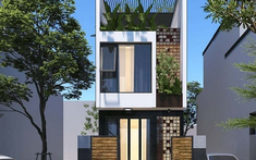 Hút mắt mẫu nhà ống 3 tầng xây trên đất rộng 80m2
