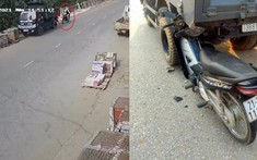 Video: Lao thẳng xe máy vào đuôi ô tô tải đang đỗ, nam học sinh tử vong tại Yên Bái