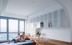Căn hộ 105m2 với những đường cong mềm mại của gia đình trẻ năng động