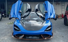 Thêm hình ảnh về siêu xe giới hạn McLaren 765LT màu xanh dương đẹp mắt của nhà giàu Việt lúc về nước