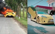 Hải Dương: Ô tô độ cửa cắt kéo bốc cháy ngùn ngụt, tài xế bị bỏng