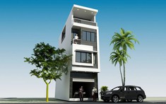 Thiết kế nhà ống 4 tầng 4 phòng ngủ trên diện tích đất 60m2