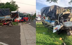 Buôn Ma Thuột: Xe khách đối đầu ô tô tải, vợ của 1 tài xế tử vong