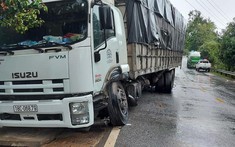 Video: Ô tô tải vượt ẩu, tông trực diện xe đầu kéo trên đèo Lò Xo