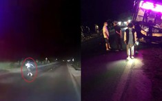 Video: Ô tô khách tông trúng người phụ nữ đi bộ sang đường trên quốc lộ 6