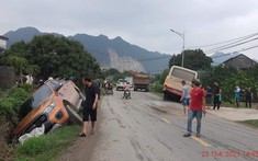 Video: Lao xuống rãnh nước vì tránh xe ben vượt ẩu, tài xế xe bán tải Ford Ranger bị chê "lái non"