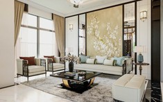 Biệt thự 4 tầng 1 tum phong cách Đông Dương đẹp mê