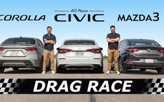 Theo dõi cuộc đua drag giữa Honda Civic 2022 và hai "kỳ phùng địch thủ" Mazda 3, Toyota Corolla