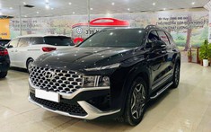 Hyundai Santa Fe 2021 đầu tiên lên sàn xe cũ, chạy lướt 200 km, đắt hơn giá niêm yết gần 100 triệu đồng