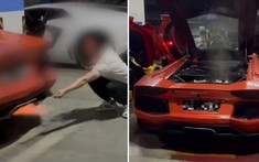 Video: Người đàn ông suýt "hóa vàng" chiếc Lamborghini Aventador vì nướng thịt bằng lửa từ ống xả