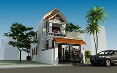 Thiết kế nhà ống 2 tầng 3 phòng ngủ với kinh phí vừa phải