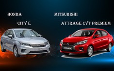Giá gần tương đương, chọn Honda City E 2021 hay Mitsubishi Attrage CVT Premium 2021?