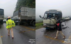 Sơn La: Tai nạn liên hoàn giữa 9 ô tô trên quốc lộ 6 khiến 1 người bị thương