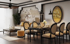 Nội thất Indochine sang trọng, huyền bí trong căn hộ 120m2
