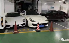 Nhầm chân ga, lái xe BMW tông trúng siêu xe Ferrari GTC4Lusso, Porsche 918 Spyder bị vạ lây