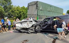 Thanh Hóa: Tai nạn liên hoàn trên Quốc lộ 1A giữa 9 xe ô tô khiến 1 người tử vong