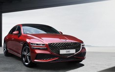 Sedan hạng sang Genesis G80 Sport 2022 lộ diện: Bổ sung công nghệ đánh lái bánh sau