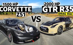 Cuộc chiến đường đua drag: Chevrolet Corvette 1.500 mã lực đấu Nisstan GT-R 2.000 mã lực