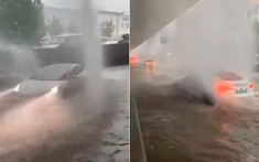Video: Tesla Model 3 vượt nước lũ trong khi các ô tô khác đều đứng im