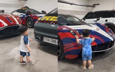 Có ông ngoại xịn sò như Minh Nhựa nên cháu suốt ngày chơi với siêu xe, chán còn đập cả Pagani Huayra