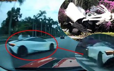 Video: Siêu xe McLaren hơn 16 tỷ đồng bay lên không trung sau khi lao vào dải phân cách