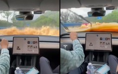 Thêm bằng chứng cho thấy khả năng vượt nước lũ như thuyền của xe Tesla