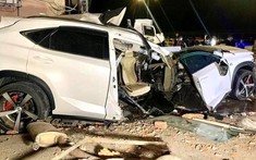 Tai nạn kinh hoàng xe Lexus xẻ làm đôi khiến tài xế tử vong ngay tại chỗ