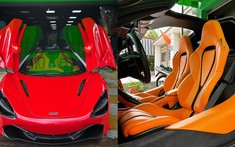 Hết sơn đổi màu rồi độ công suất khủng, siêu xe McLaren 720S đầu tiên về nước được thay da nội thất