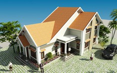 Thiết kế nhà vườn 2 tầng mái Thái tiện nghi, hợp phong thủy