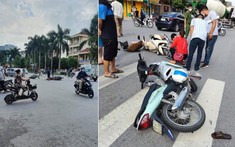 Video: Thanh niên điều khiển xe máy lao như cơn gió qua ngã tư, gây tai nạn cho 1 người phụ nữ