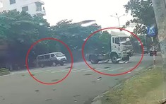 Video quay vụ va chạm giữa xe van và xe đầu kéo tại Hải Dương khiến cư dân mạng tranh cãi
